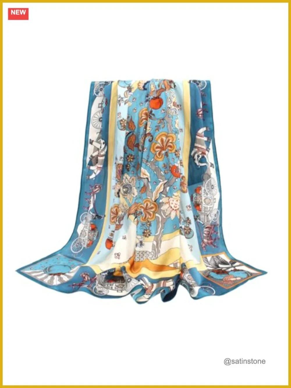 100% Mulberry Silk Scarf Women 35